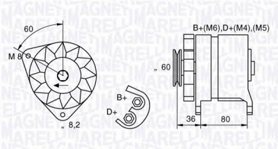 MAGNETI MARELLI 054022604010 -  Генератор